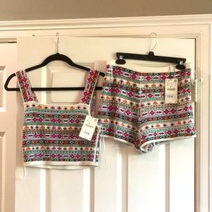 Zara shorts and top set NWT